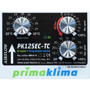 Prima Klima PK125EC-TC 680m³/h, Ø125mm klimageregelt